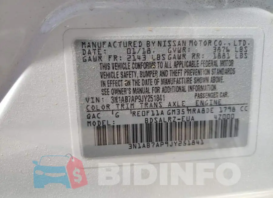 3N1AB7AP9JY251841 Photo# 12