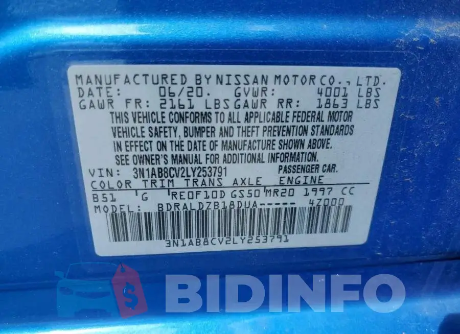 3N1AB8CV2LY253791 Photo# 12