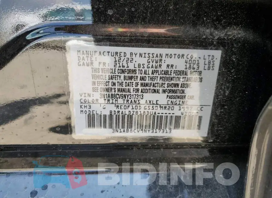 3N1AB8CV9NY317313 Photo# 13