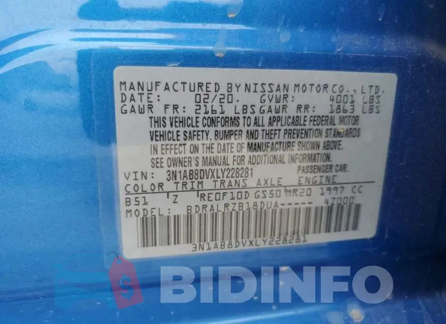 3N1AB8DVXLY228281 Photo# 12