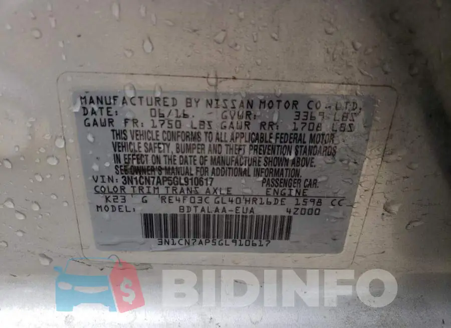 3N1CN7AP5GL910617 Photo# 12