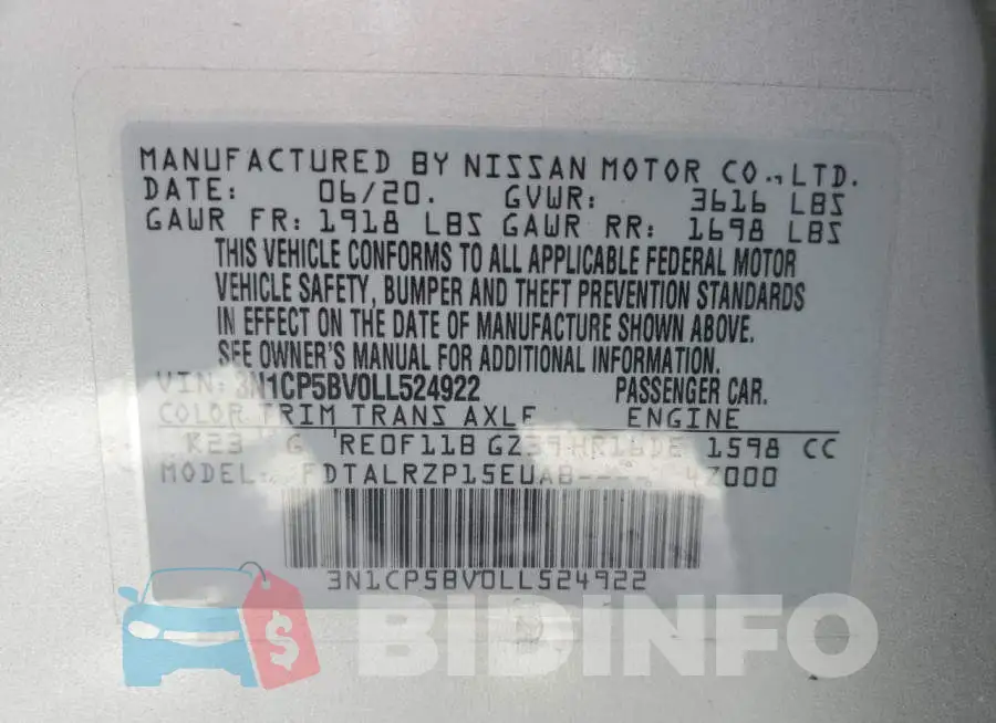 3N1CP5BV0LL524922 Photo# 14