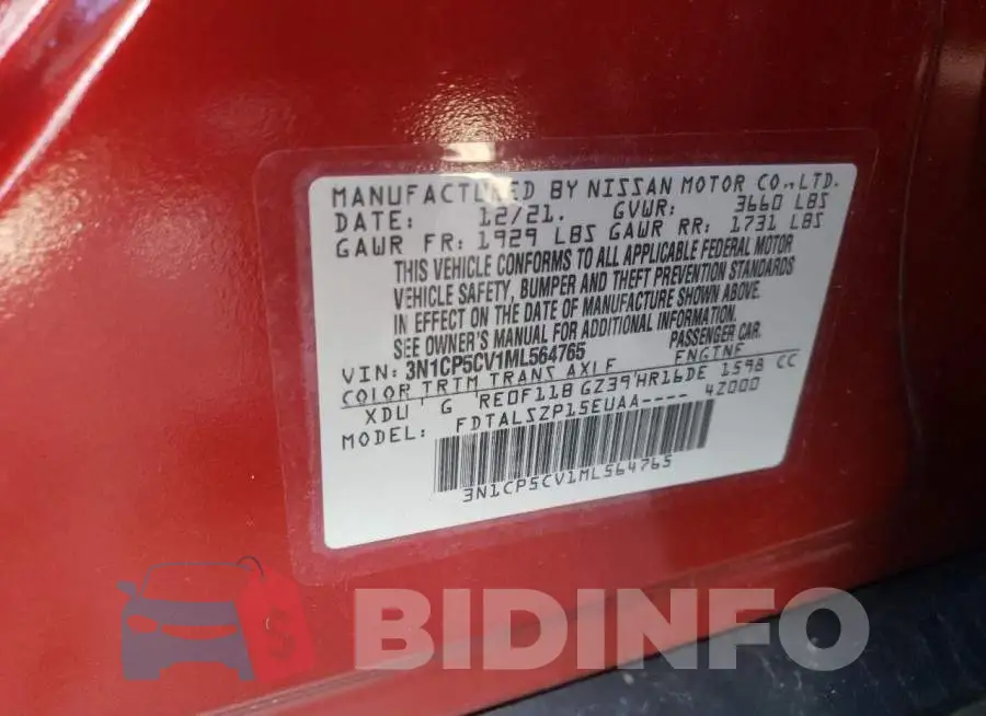 3N1CP5CV1ML564765 Photo# 10