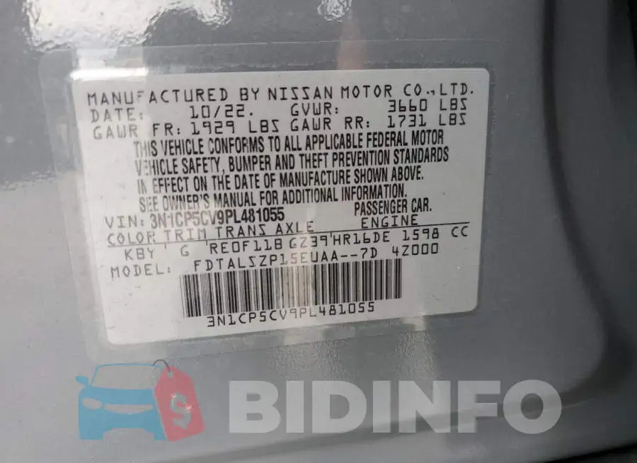 3N1CP5CV9PL481055 Photo# 13