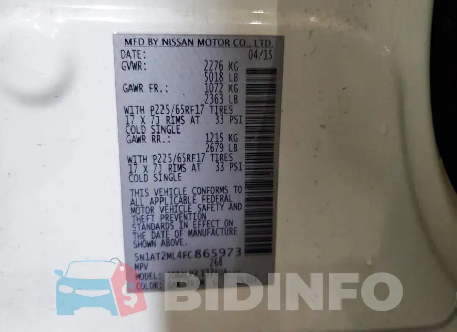 5N1AT2ML4FC865973 Photo# 13