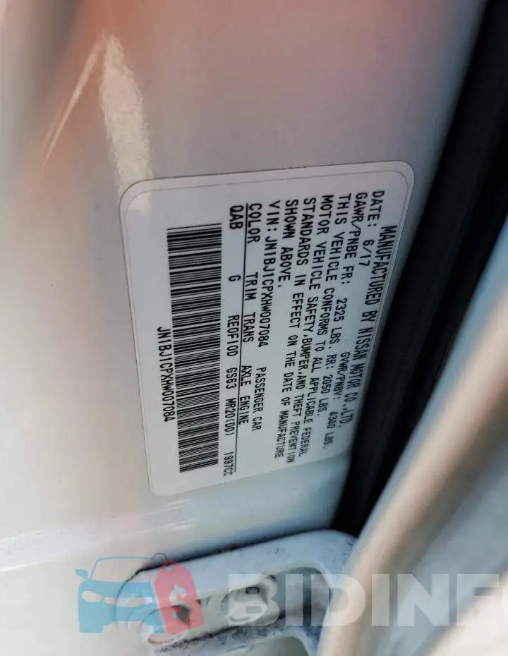 JN1BJ1CPXHW007084 Photo# 13