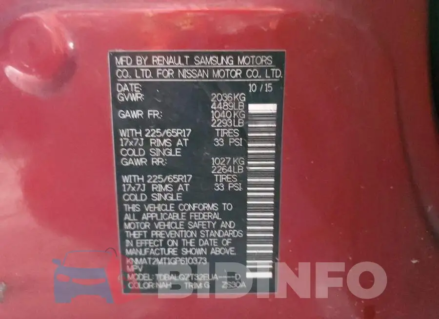 KNMAT2MT1GP610373 Photo# 13