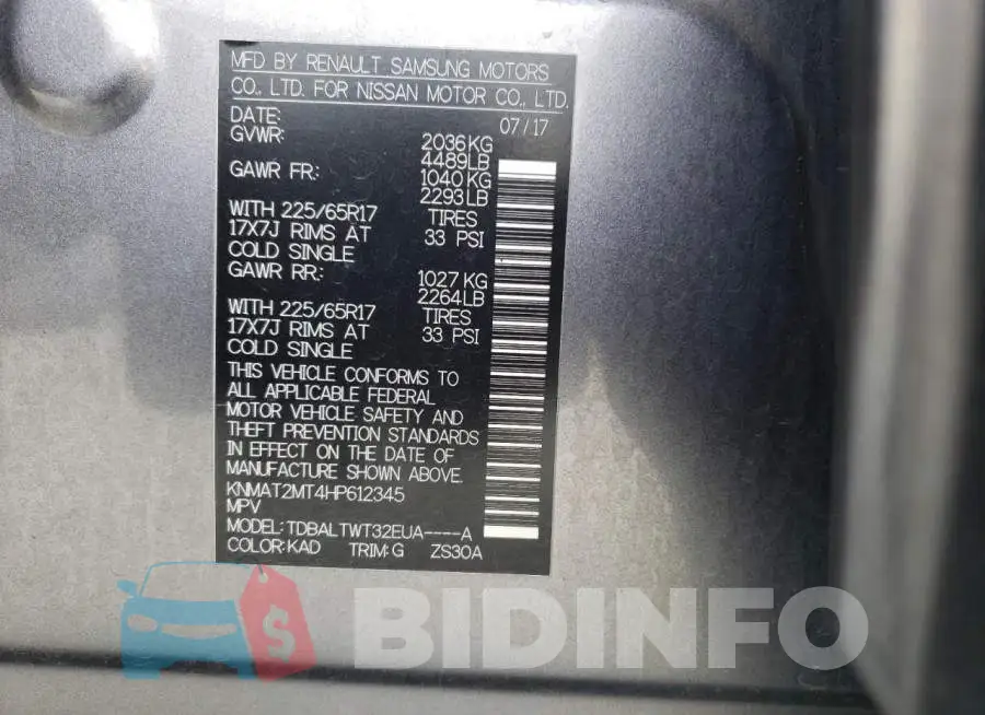 KNMAT2MT4HP612345 Photo# 13