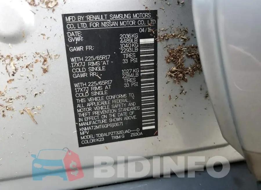 KNMAT2MT6GP693671 Photo# 14