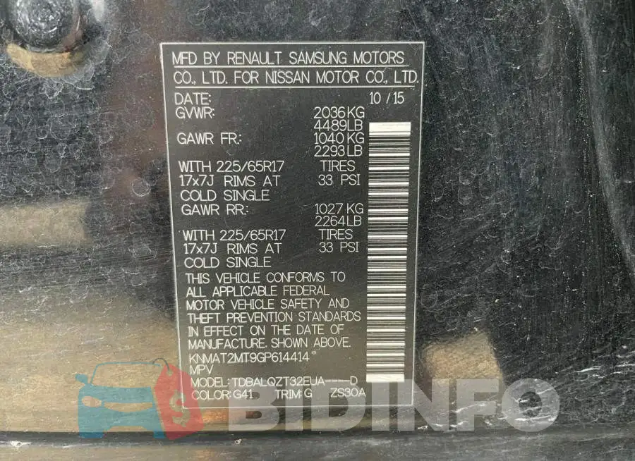 KNMAT2MT9GP614414 Photo# 10