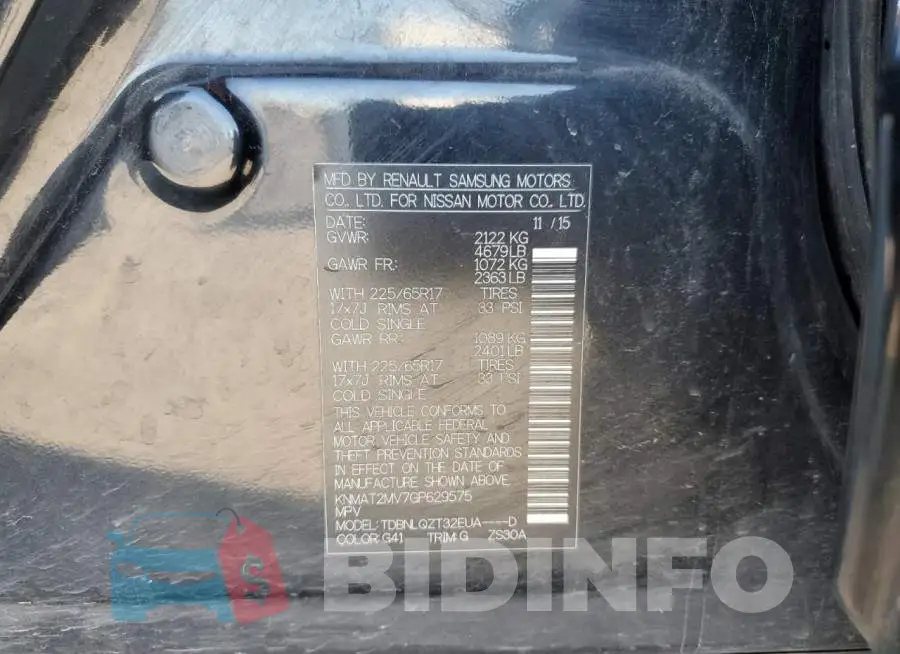 KNMAT2MV7GP629575 Photo# 12
