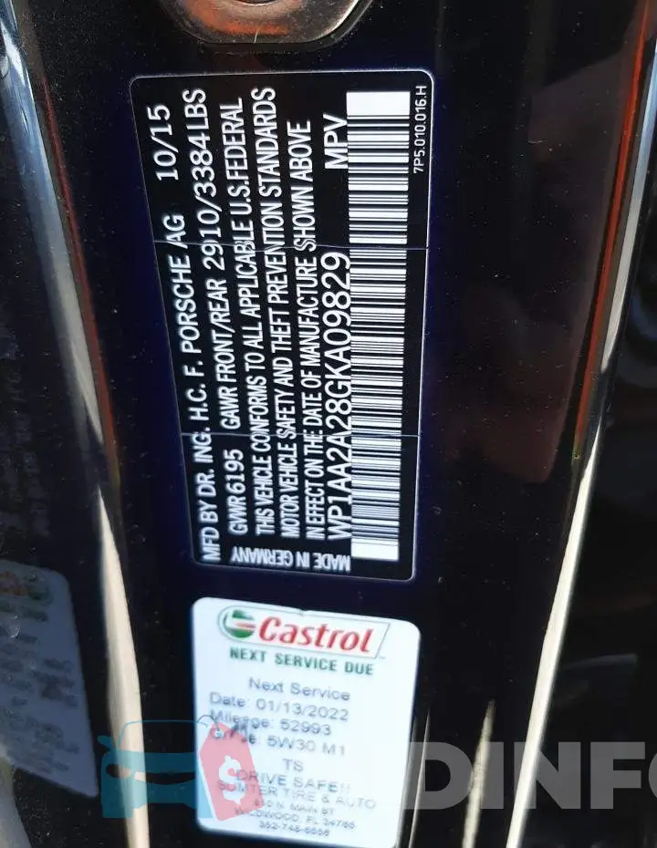 WP1AA2A28GKA09829 Photo# 13