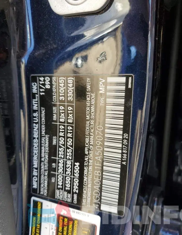 4JGDA0EB1FA509070 Photo# 13
