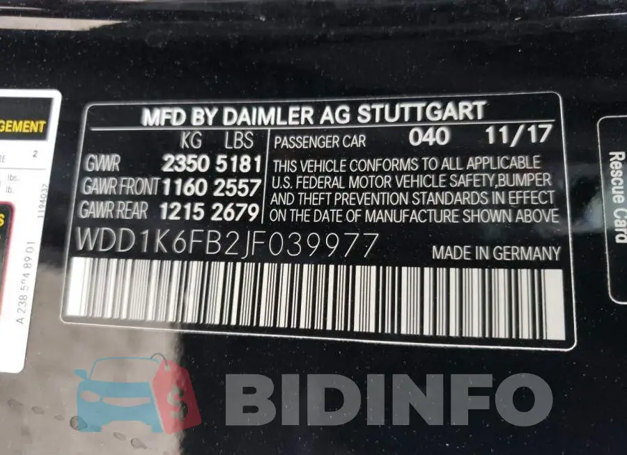 WDD1K6FB2JF039977 Photo# 12