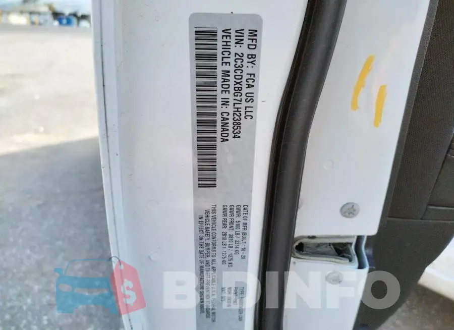 2C3CDXBG7LH238534 Photo# 12