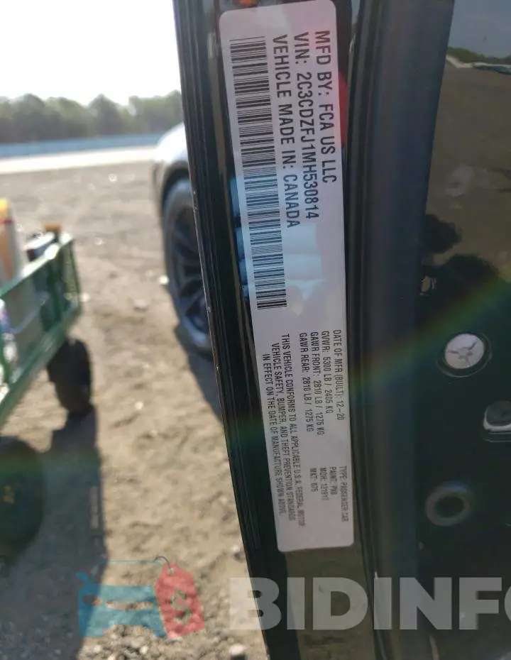 2C3CDZFJ1MH530814 Photo# 12