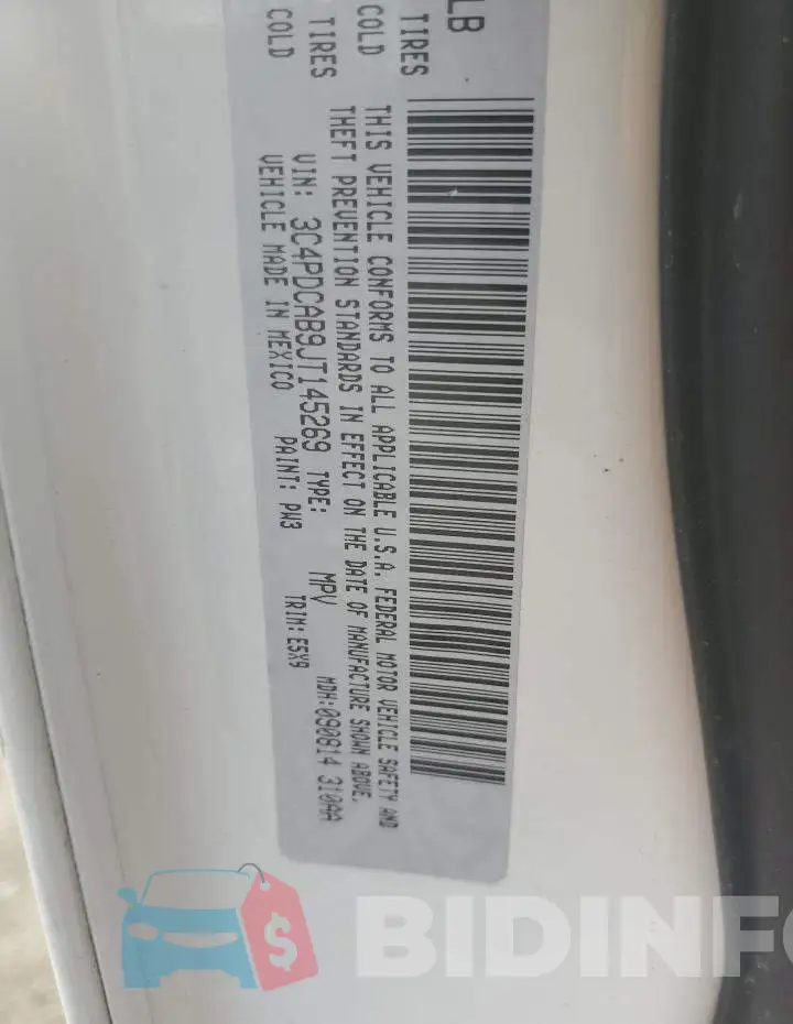 3C4PDCAB9JT145269 Photo# 13