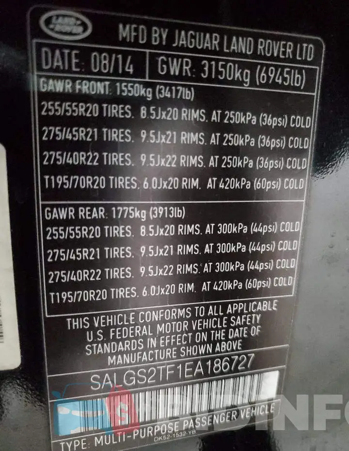 SALGS2TF1EA186727 Photo# 12