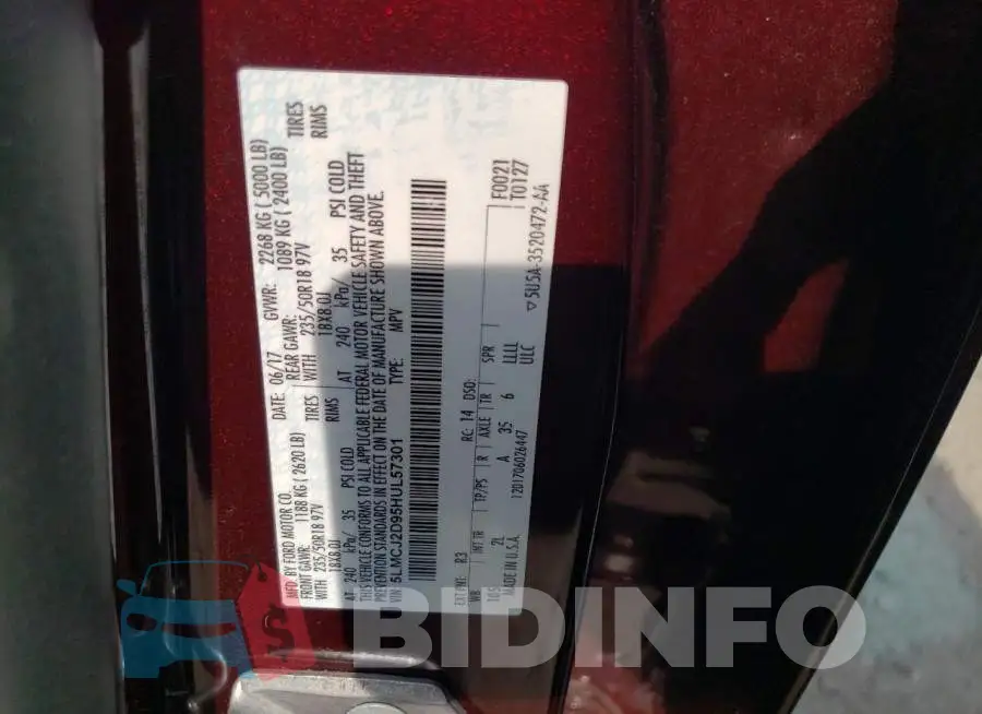 5LMCJ2D95HUL57301 Photo# 13