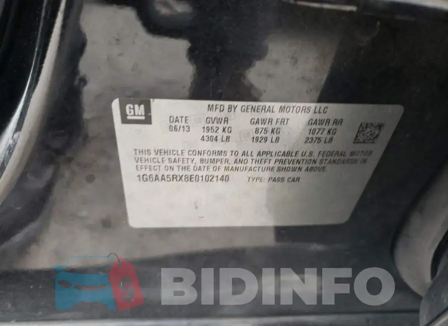 1G6AA5RX8E0102140 Photo# 12