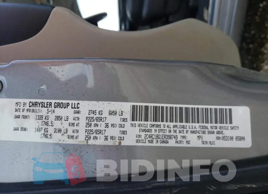 2C4RC1BG1ER398749 Photo# 13