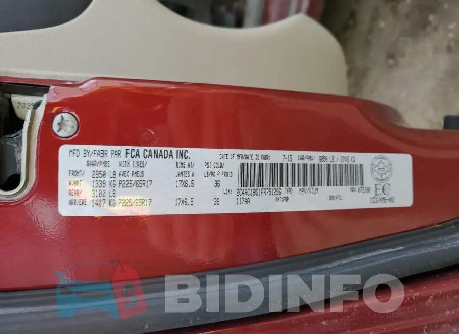 2C4RC1BG1FR751296 Photo# 14