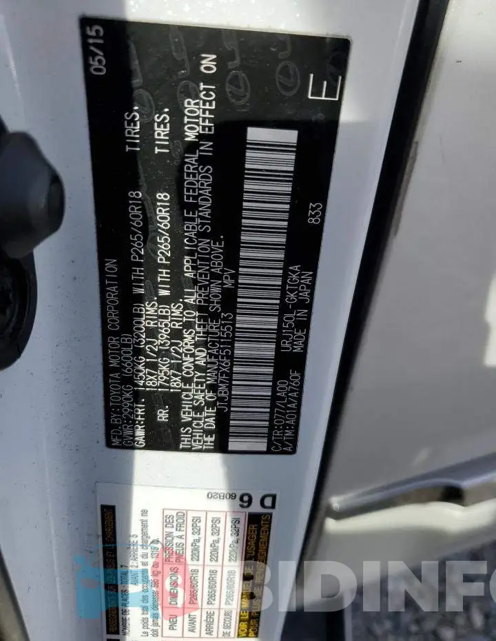 JTJBM7FX6F5115513 Photo# 12