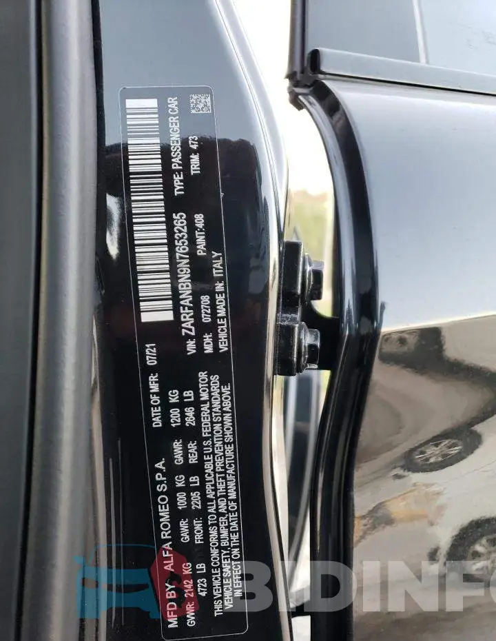 ZARFANBN9N7653265 Photo# 12