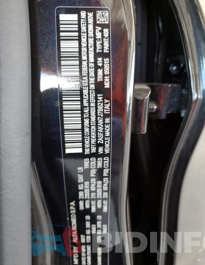 ZASFAKAN7J7B62141 Photo# 13