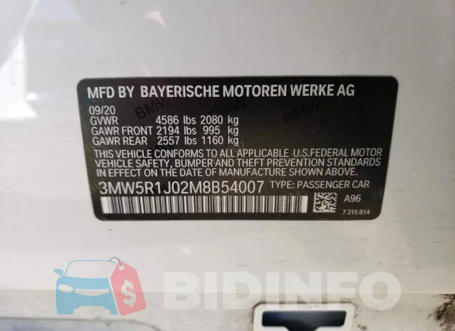 3MW5R1J02M8B54007 Photo# 12