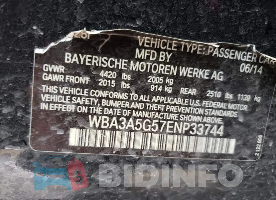 WBA3A5G57ENP33744 Photo# 12