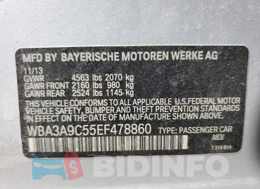 WBA3A9C55EF478860 Photo# 12