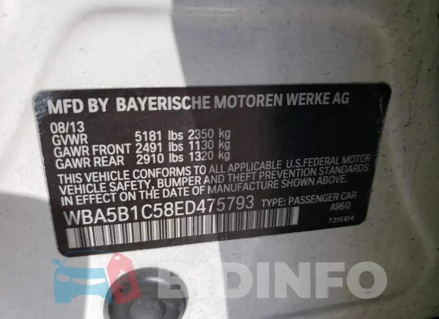 WBA5B1C58ED475793 Photo# 12