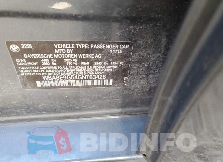 WBA8E9G54GNT83428 Photo# 12