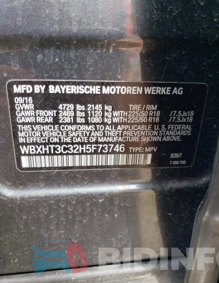 WBXHT3C32H5F73746 Photo# 13