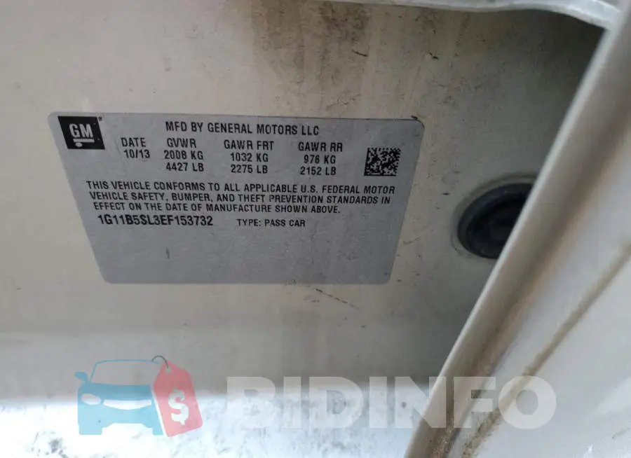 1G11B5SL3EF153732 Photo# 12