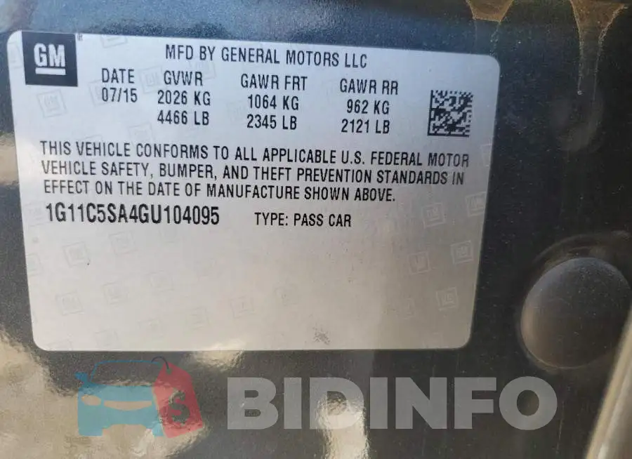 1G11C5SA4GU104095 Photo# 13