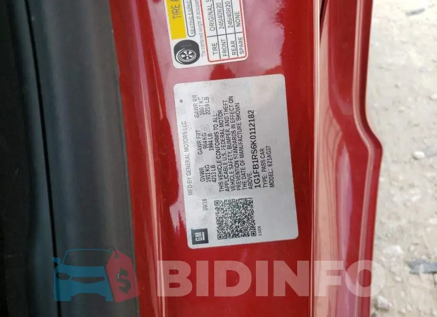 1G1FB1RS6K0112182 Photo# 12
