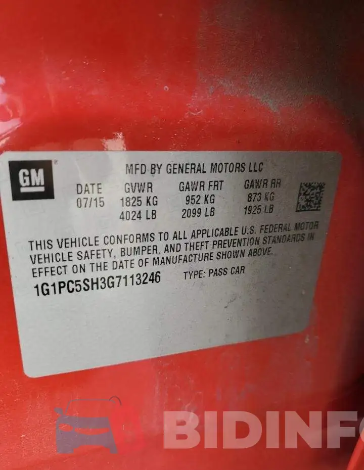 1G1PC5SH3G7113246 Photo# 13