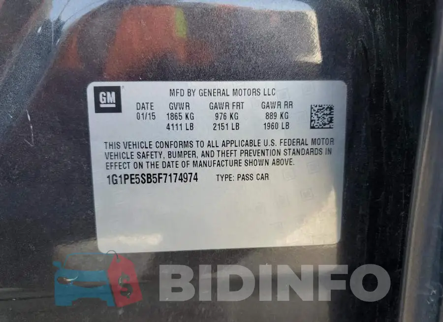 1G1PE5SB5F7174974 Photo# 12