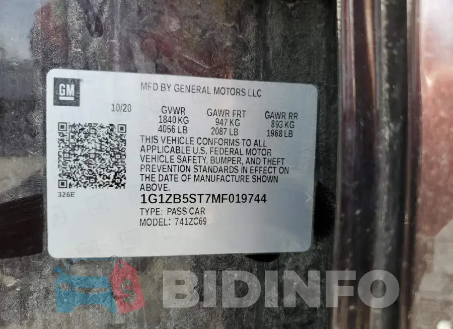 1G1ZB5ST7MF019744 Photo# 12