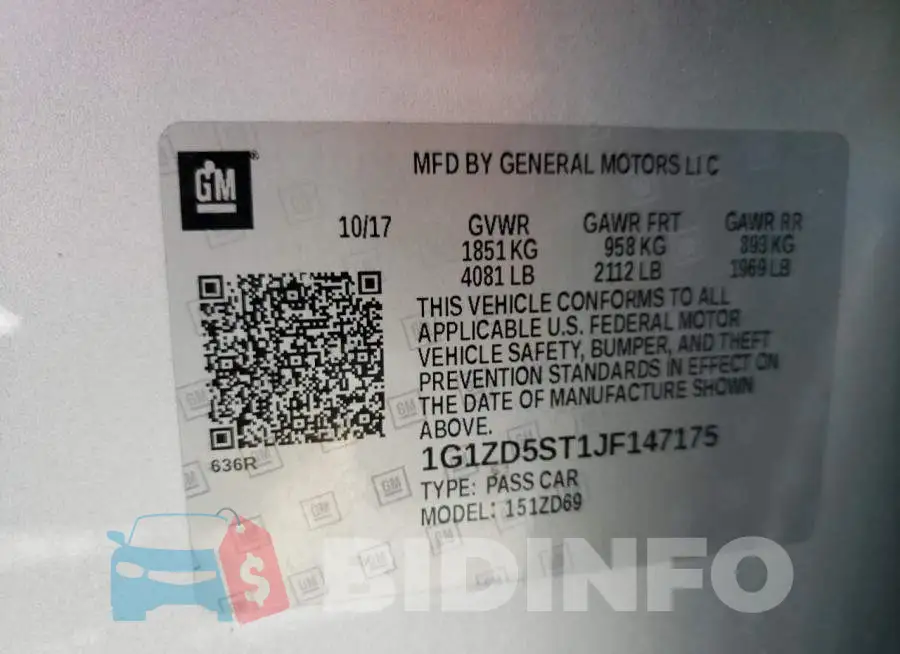 1G1ZD5ST1JF147175 Photo# 12