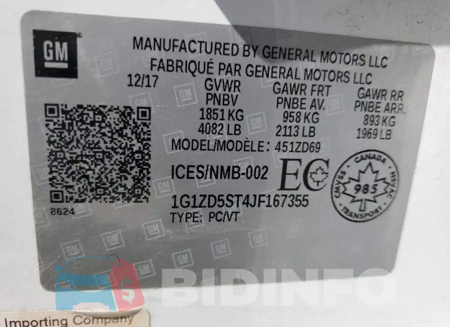 1G1ZD5ST4JF167355 Photo# 12