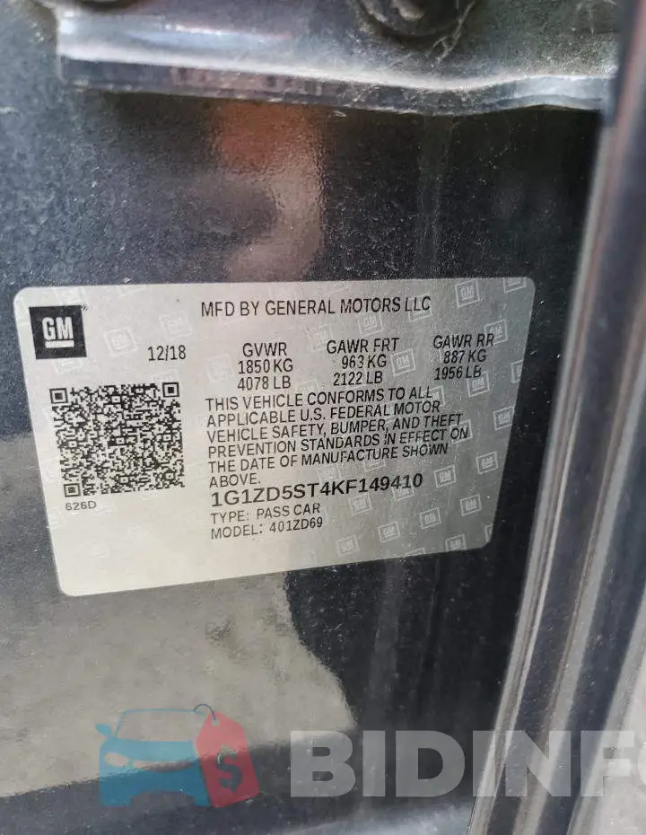 1G1ZD5ST4KF149410 Photo# 12