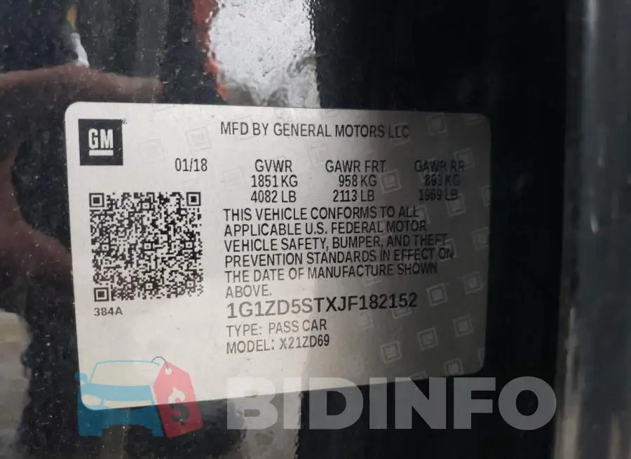1G1ZD5STXJF182152 Photo# 12
