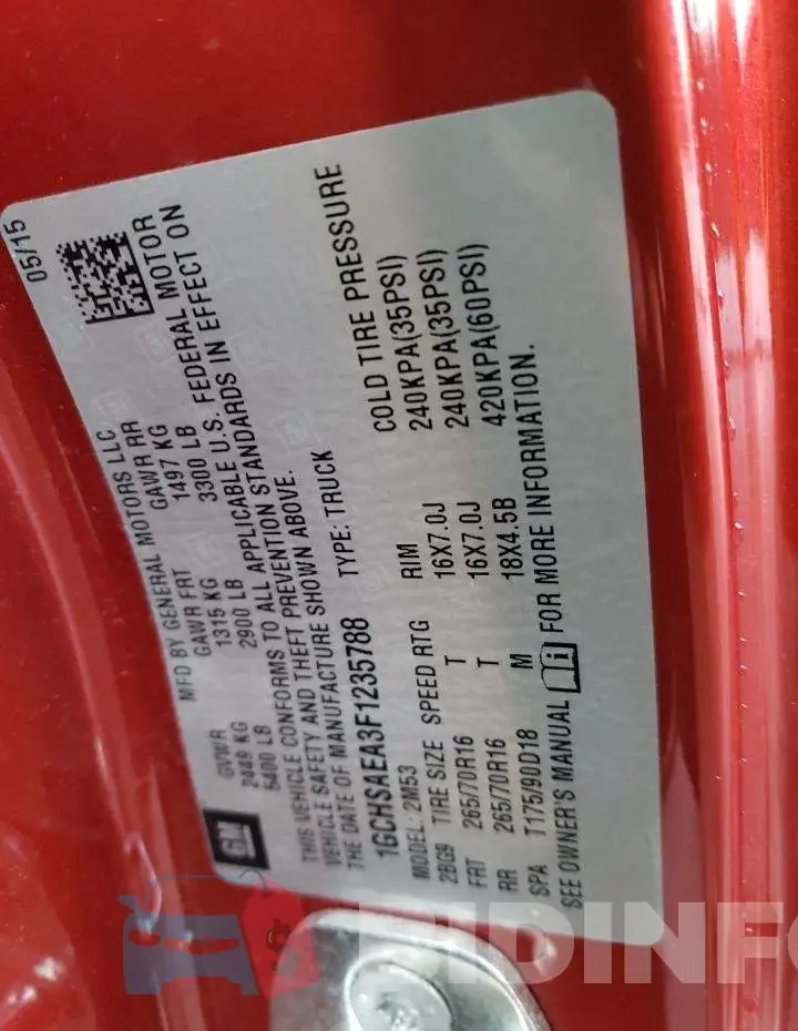 1GCHSAEA3F1235788 Photo# 12