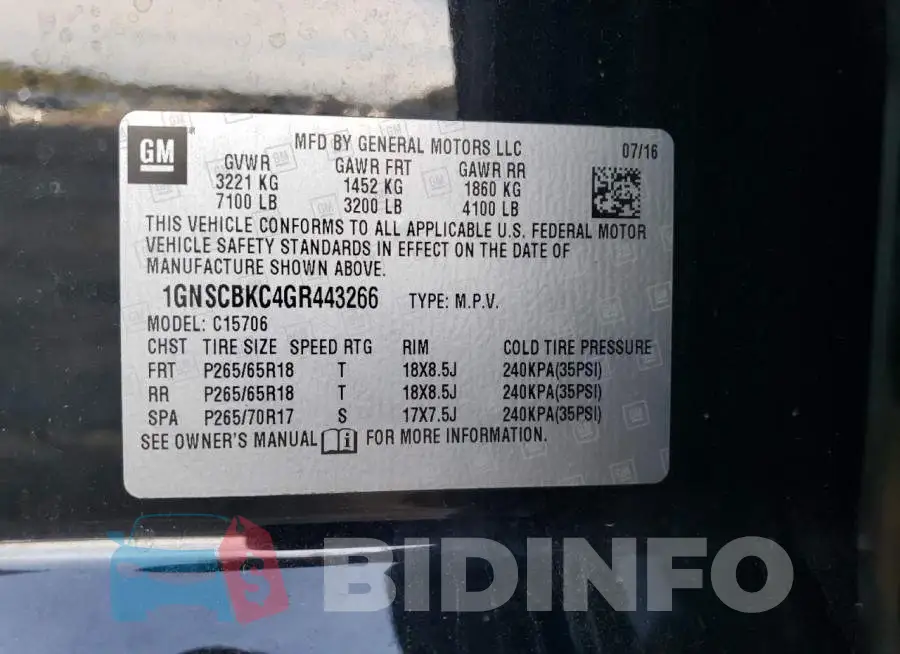 1GNSCBKC4GR443266 Photo# 13
