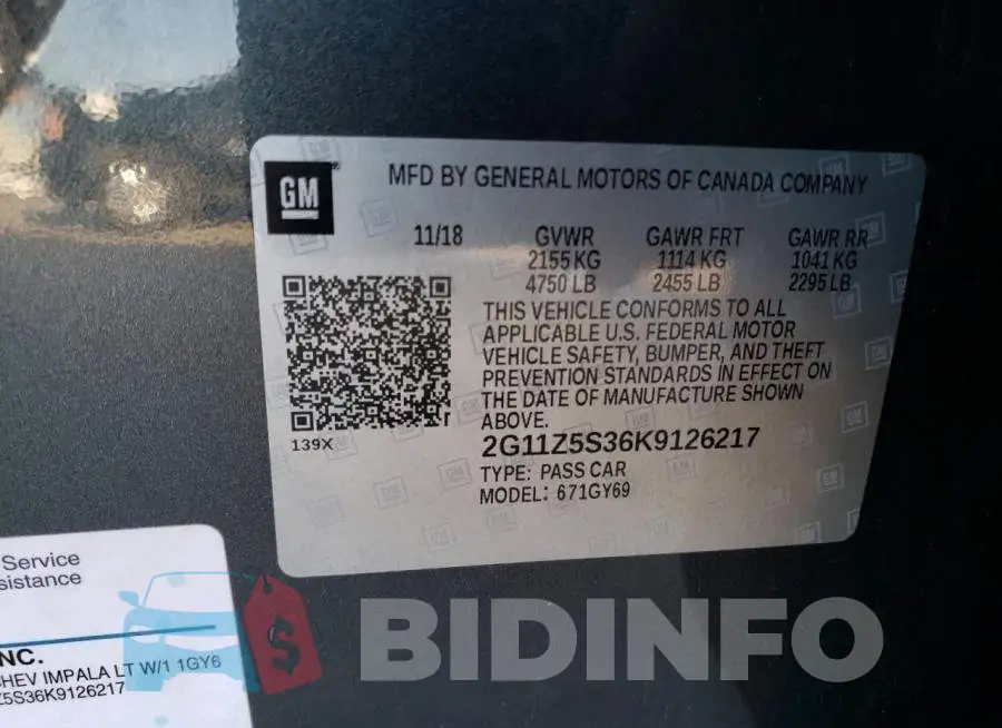 2G11Z5S36K9126217 Photo# 12