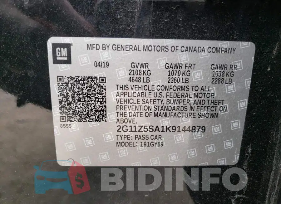 2G11Z5SA1K9144879 Photo# 12