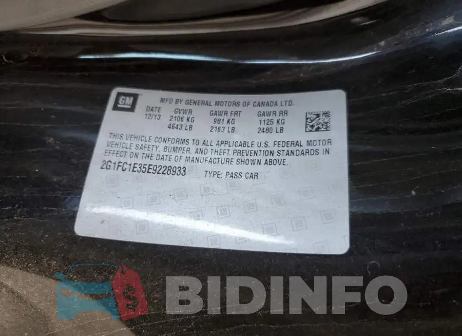 2G1FC1E35E9228933 Photo# 10